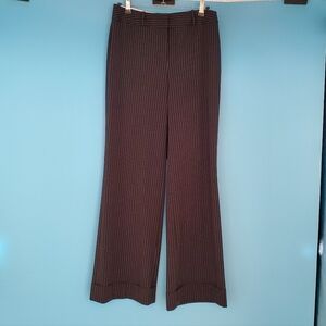 Worthington Stretch Size 4 Black Pinstripe Straight Trousers